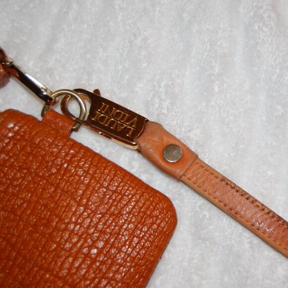 LAUDI VIDNI Rust Colored Leather Crossbody/Wristlet Purse - Picture 8 of 12